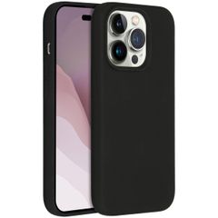 Accezz Liquid Silicone Backcover iPhone 14 Pro - Zwart