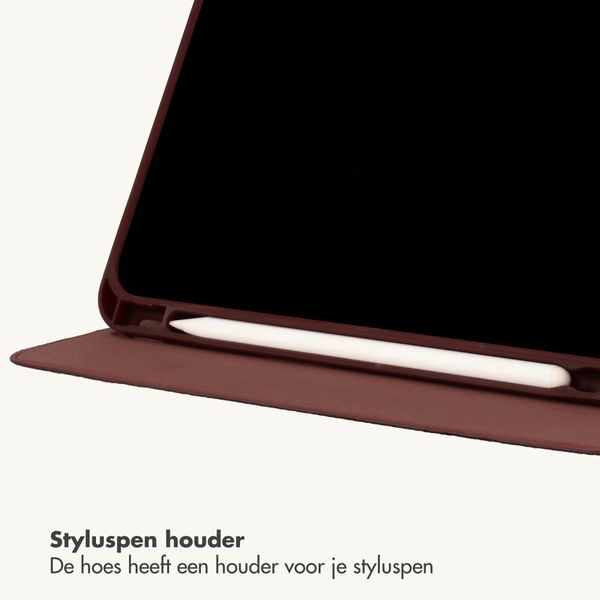 Selencia Croco bookcase Apple iPad Air 11 inch (2026) M4 / (2025) M3 / (2024) M2 / Air 5 (2022) / Air 4 (2020) - Burgundy