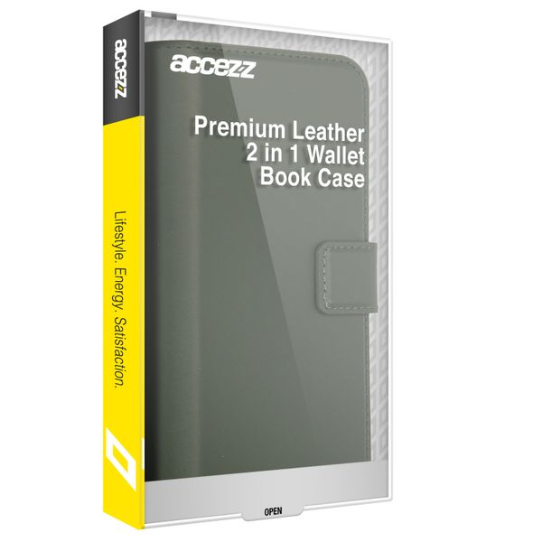 Accezz Premium Leather 2 in 1 Wallet Bookcase Apple iPhone SE (2022 / 2020) / 8 / 7 / 6(s) - Groen