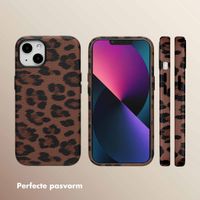 Selencia Sabi Backcover Panterprint met MagSafe Apple iPhone 13 - Mocha Brown