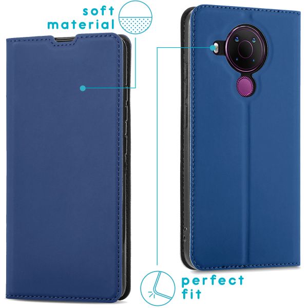 imoshion Slim Folio Bookcase Nokia 5.4 - Donkerblauw