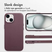 Accezz MagSafe Leather Backcover iPhone 15 - Heath Purple