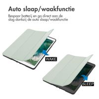 imoshion Trifold Bookcase Apple iPad 6 (2018) 9.7 inch / iPad 5 (2017) 9.7 inch / Air 2 (2014)/Air 1 (2013) - Lichtgroen