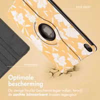 imoshion 360° Draaibare Design Bookcase Apple iPad Air 5 (2022) / Air 4 (2020) - Yellow Flowers
