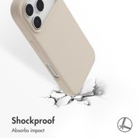 Accezz Liquid Silicone Back Cover with MagSafe Apple iPhone 17 Pro - Stone