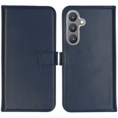 Selencia Echt Leren Bookcase Samsung Galaxy S24 Plus - Donkerblauw