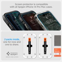 Spigen GLAStR EZ Fit Screen Protector 2 Pack + Applicator Apple iPhone 14 Pro Max