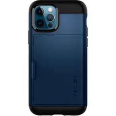 Spigen Slim Armor CS Backcover Apple iPhone 12 (Pro) - Donkerblauw