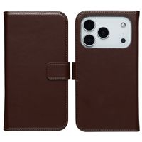 Selencia Genuine Leather Book Case Apple iPhone 17 Pro - Brown