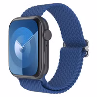 imoshion Nylon geweven bandje Apple Watch Series 1 t/m 11 / SE / Ultra (44/45/46/49 mm) - Donkerblauw