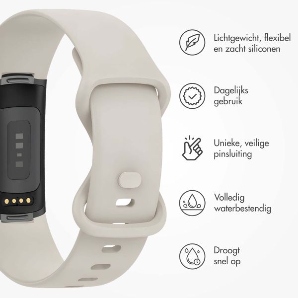 imoshion Siliconen bandje Fitbit Charge 5 / 6 - L - Beige