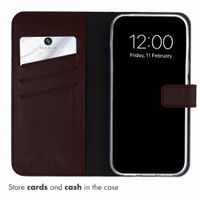 Selencia Genuine Leather Wallet Case Google Pixel 11 / 11 Pro - Dark Brown