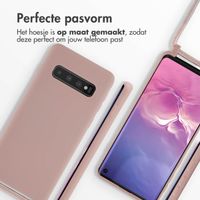 imoshion Siliconen hoesje met koord Samsung Galaxy S10 - Sand Pink