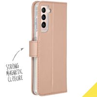 Accezz Wallet Softcase Bookcase Samsung Galaxy S21 Plus - Rosé Goud
