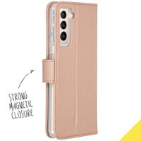 Accezz Wallet Softcase Bookcase Galaxy S21 Plus - Rosé Goud