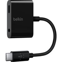 Belkin RockStar Adapter USB-C Charge + 3,5 mm Audio - Zwart