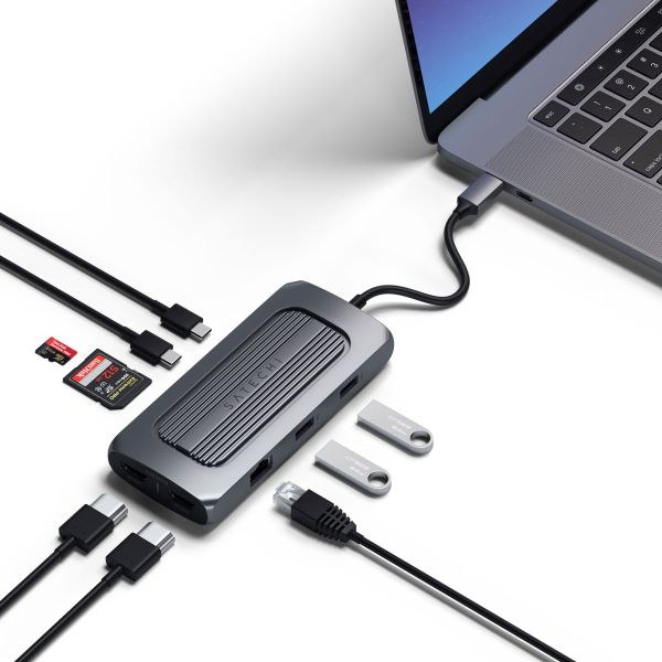 Satechi USB-C Multiport MX Adapter - USB-C hub voor laptop - Space Gray