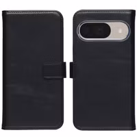 Selencia Echt Leren Bookcase Google Pixel 10 / 10 Pro - Zwart