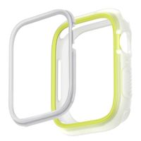 Uniq Moduo Apple Watch Case met uitwisselbare Bezel Apple Watch 4-9 / SE - 44/45 mm - Frost (Lime/White)