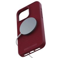 Njorð Collections Suède Comfort+ Case MagSafe iPhone 15 Pro Max - Red