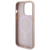 Guess Saffiano Backcover MagSafe Apple iPhone 15 Pro - Roze