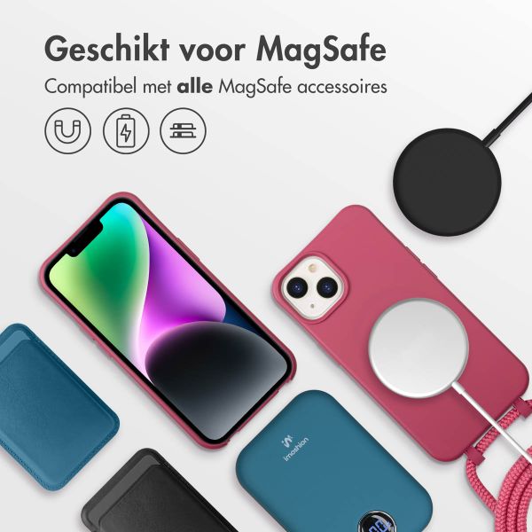 imoshion Color Backcover met afneembaar koord MagSafe Apple iPhone 14 - Raspberry