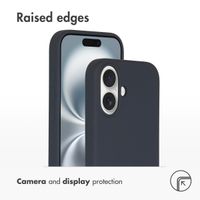 Accezz Liquid Silicone Back Cover with MagSafe Apple iPhone 16 - Dark Blue
