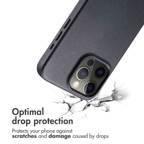 Accezz Leather Back Cover with MagSafe Apple iPhone 15 Pro Max - Onyx Black