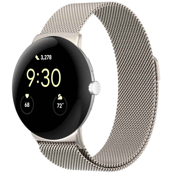 imoshion Milanees magnetisch bandje Google Pixel Watch 3 - 45 mm - Sterrenlicht