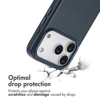 Accezz Leather Back Cover with MagSafe Apple iPhone 17 Pro - Nightfall Blue
