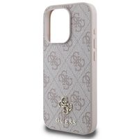 Guess 4G Metal Logo Backcover MagSafe Apple iPhone 15 Pro Max - Roze
