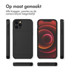 imoshion Backcover met pasjeshouder iPhone 12 Pro Max - Zwart