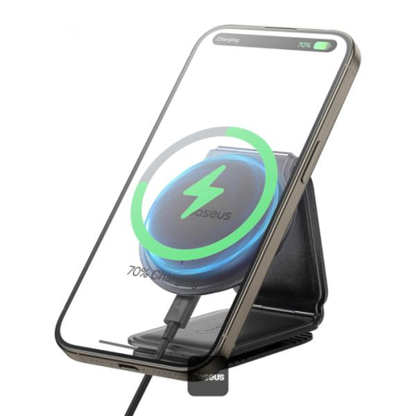 Baseus PrimeTrip Series C02 Mega Telefoonhouder auto - Magnetisch en MagSafe/Qi2 - Draadloos opladen - Zelfklevend - Zwart