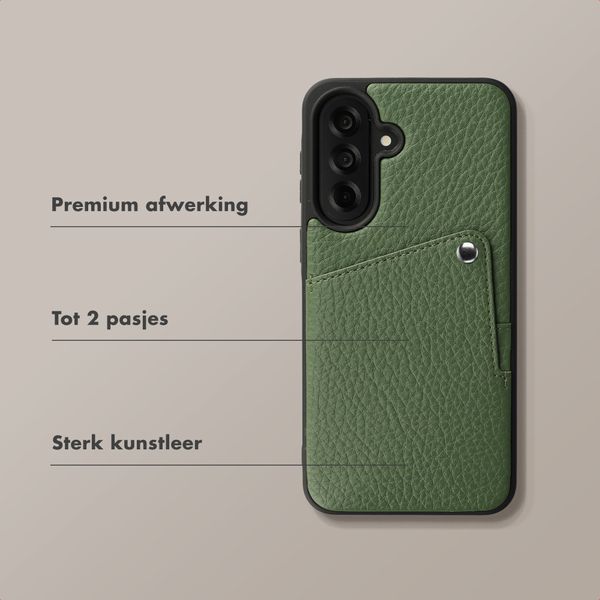 Selencia Riva Backcover met Pashouder Samsung Galaxy A37 (5G) - Sage Green