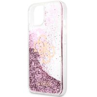 Guess 4G Logo Liquid Glitter Backcover Apple iPhone 13 - Roze