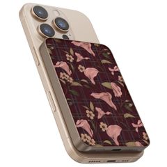 Selencia Vivid Powerbank 5.000 mAh - Draadloze Powerbank - MagSafe en Qi - Desert Gold / Autumn Muse