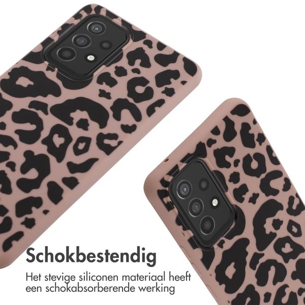 imoshion Siliconen design hoesje met koord Samsung Galaxy A53 - Animal Pink