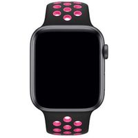 Apple Nike Sport Band Apple Watch Series 1 t/m 11 / SE / Ultra (44/45/46/49 mm) - Black / Pink Blast