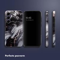 Selencia Vivid Backcover Samsung Galaxy S24 FE - Chic Marble Black