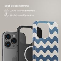 Selencia Vivid Backcover met MagSafe Apple iPhone 15 Pro - Wave Vibes Classic Blue