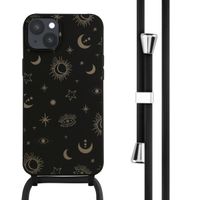 imoshion Siliconen design hoesje met koord iPhone 14 Plus - Sky Black