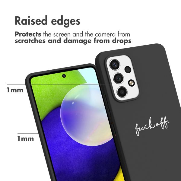 imoshion Design hoesje Samsung Galaxy A53 - Fuck Off - Zwart