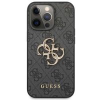 Guess 4G Metal Logo Backcover Apple iPhone 13 Pro - Grijs