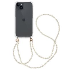 imoshion Backcover met koord + armband - Parels Apple iPhone 15 - Transparant