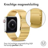 Selencia Stalen magnetisch bandje Apple Watch Series 1 t/m 9 / SE (38/40/41 mm) | Series 10 / 11 (42 mm) - Goud