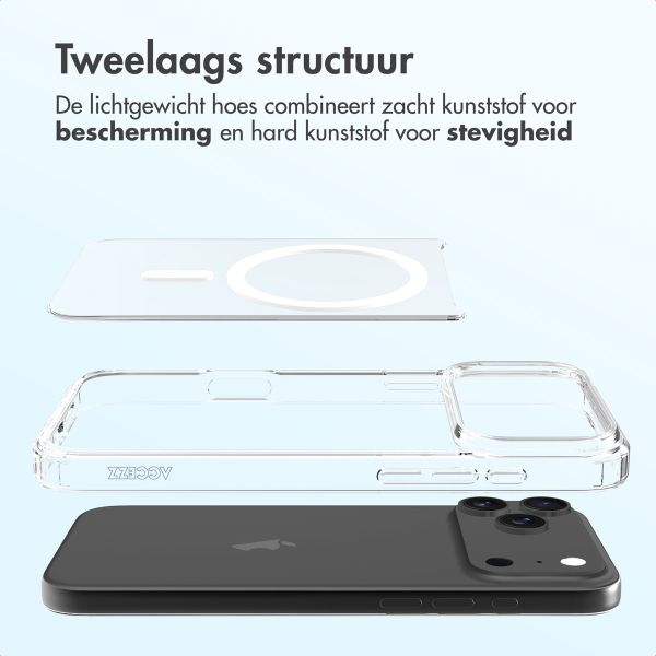 Accezz Xtreme Impact Backcover met MagSafe Apple iPhone 17 Pro Max - Transparant