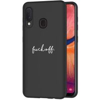 imoshion Design hoesje Samsung Galaxy A20e - Fuck Off - Zwart