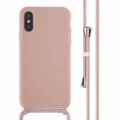 imoshion Siliconen hoesje met koord Apple iPhone X / Xs - Sand Pink