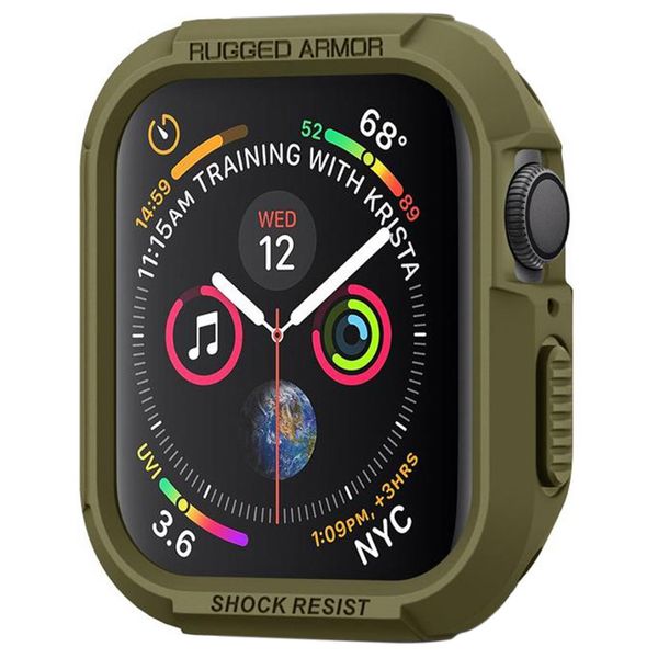 Spigen Rugged Armor™ Case voor de Apple Watch Series 4-6 / SE - 44 mm - Groen