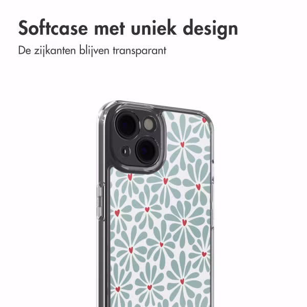 imoshion Design hoesje Apple iPhone 14 - Bloom Love Sage Green